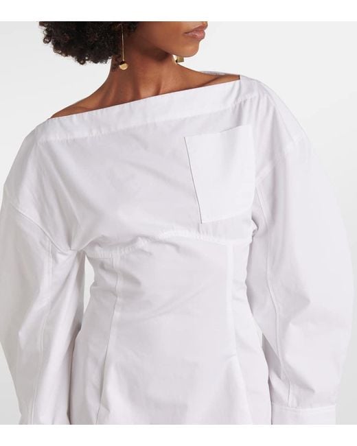 Jacquemus White La Robe Chemise Casaco Dress