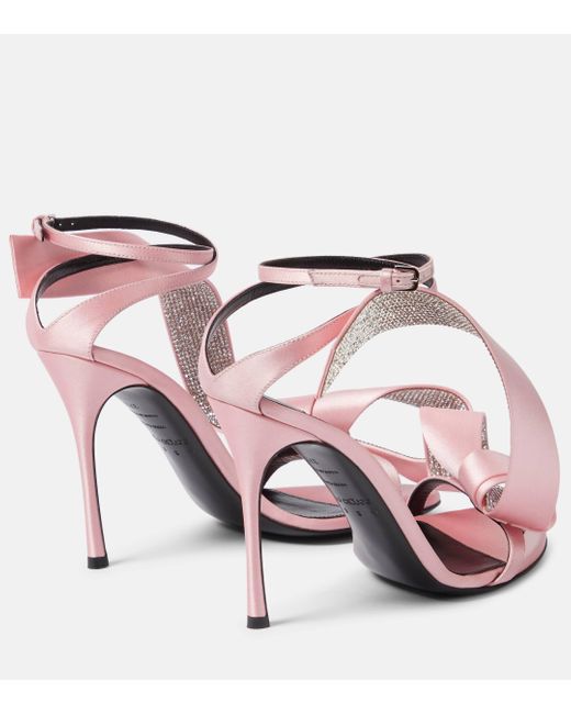Area Pink X Sergio Rossi Marquise Embellished Sandals