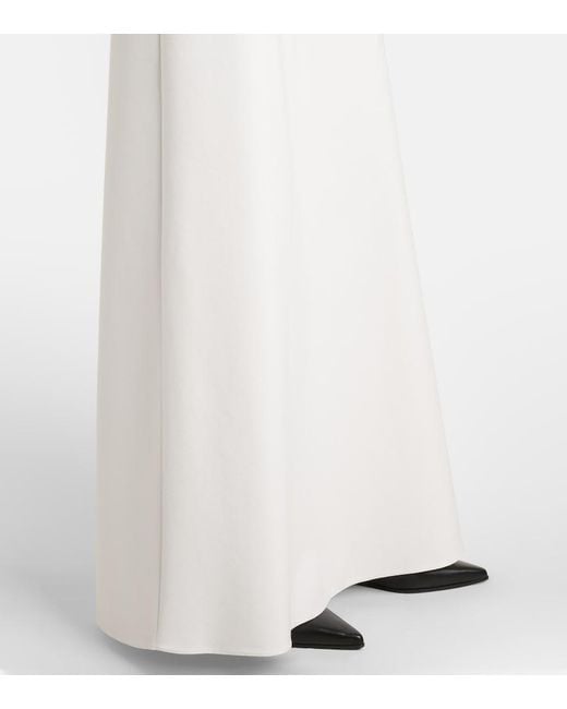 Max Mara White Vernice Jersey Maxi Skirt
