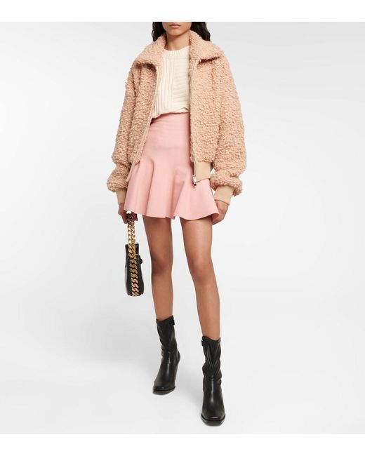 Stella McCartney Pink Fluted Miniskirt