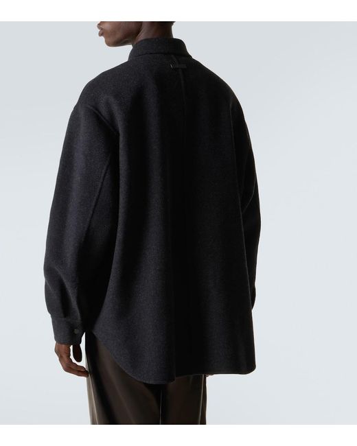 Fear Of God Black Wool And Cashmere Overshirt for men