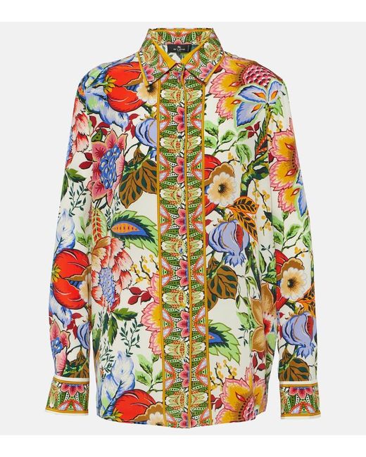 Etro Multicolor Printed Silk Shirt
