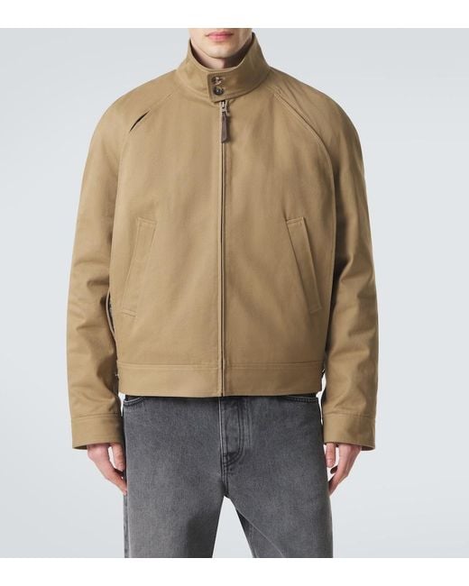 Loewe Natural Layered Cotton Gabardine Jacket for men