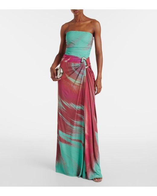 Jonathan Simkhai Multicolor Emma Printed Jersey Maxi Dress