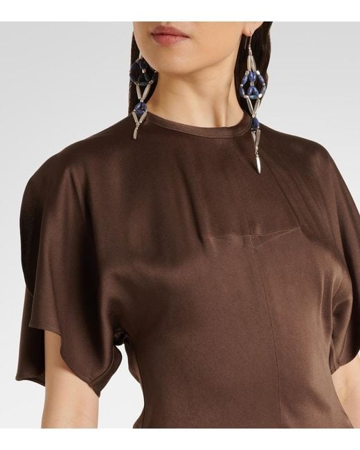 Isabel Marant Brown Karlita Satin Top