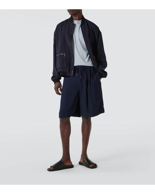 Sandalias De Piel Con Logo Giorgio Armani de hombre de color Black