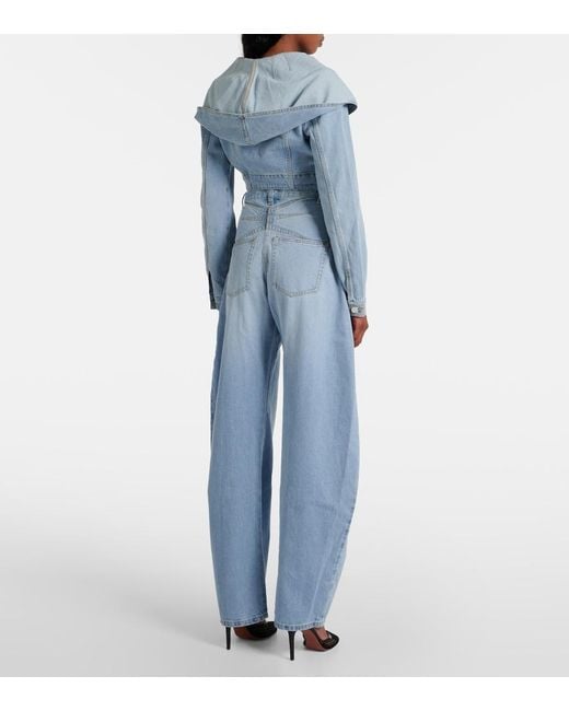 Alaïa Blue Cropped Denim Jacket