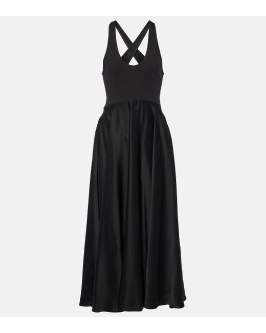 Alaïa Black Cotton-blend Midi Dress