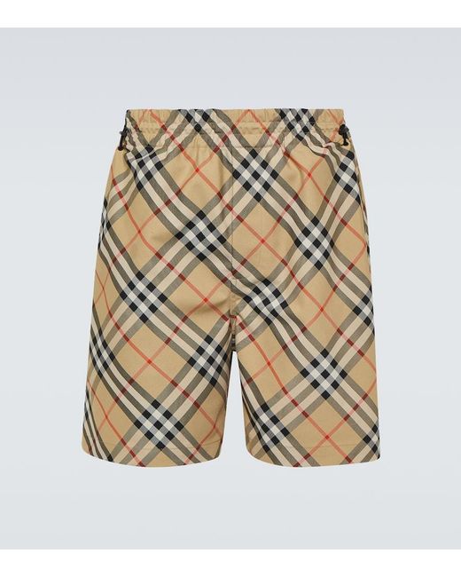 Burberry Natural Check Bermuda Shorts for men