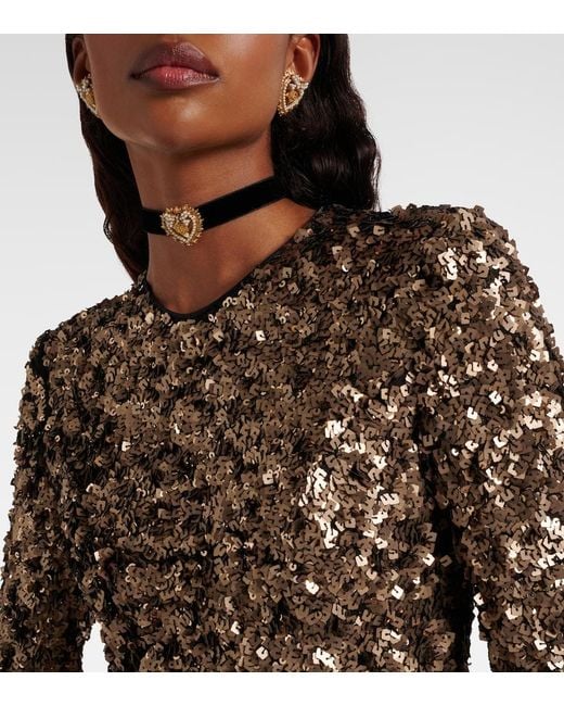 Dolce & Gabbana Black Devotion Embellished Velvet Choker