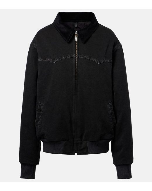 Maison Margiela Black Cotton Bomber Jacket
