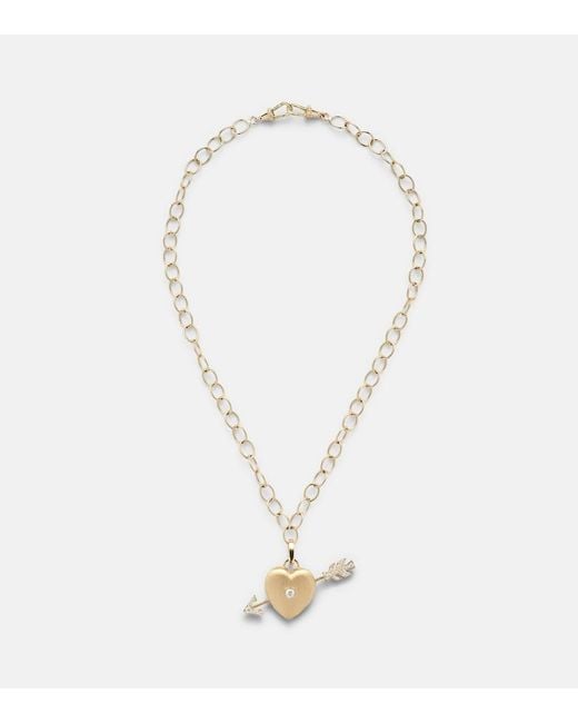 Marie Lichtenberg White Rosa 18Kt Necklace With Diamonds