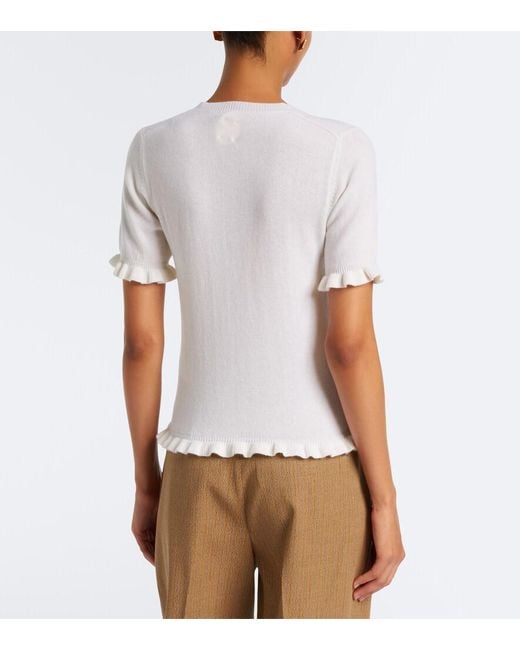 Jardin Des Orangers White Wool And Cashmere Sweater