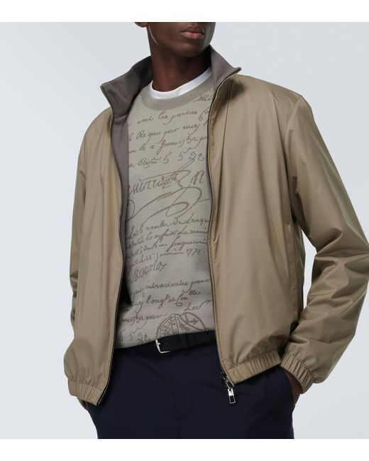 Jersey Scritto de lana en jacquard Berluti de hombre de color Gray