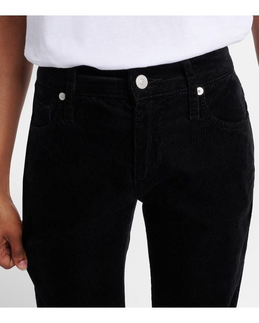 7 For All Mankind Blue Calie Straight Corduroy Straight Pants