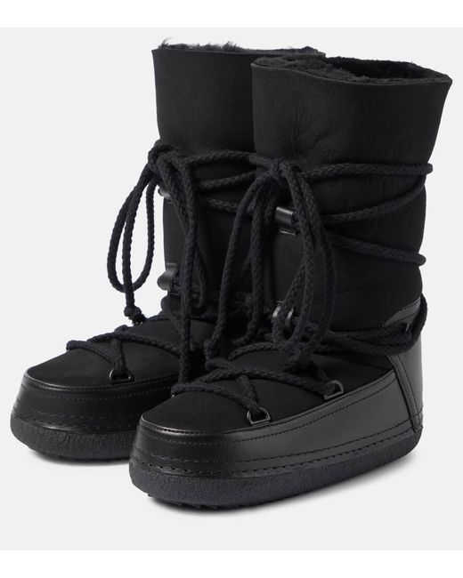 Inuikii Black Classic High Leather And Suede Boots