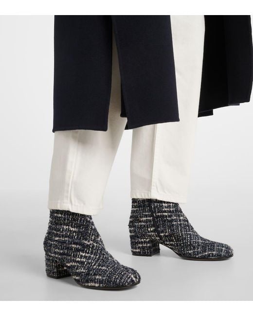 Gianvito Rossi Blue 45 Boucle Ankle Boots