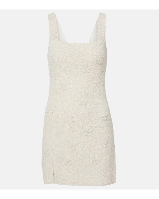 Staud Natural Verziertes Minikleid Le Sable