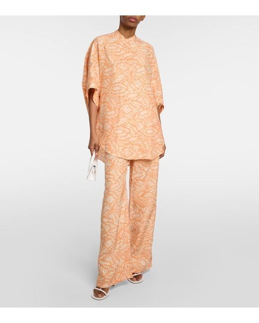 Stella McCartney Metallic Printed Silk Blouse