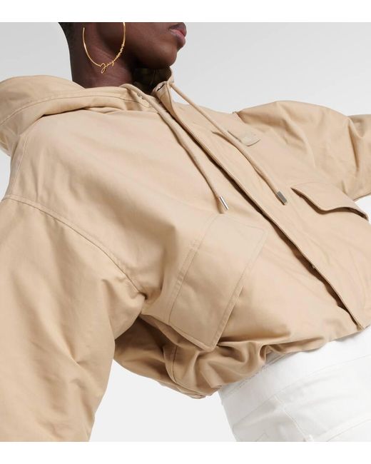 Parka cropped Courte Caraco di Jacquemus in Natural