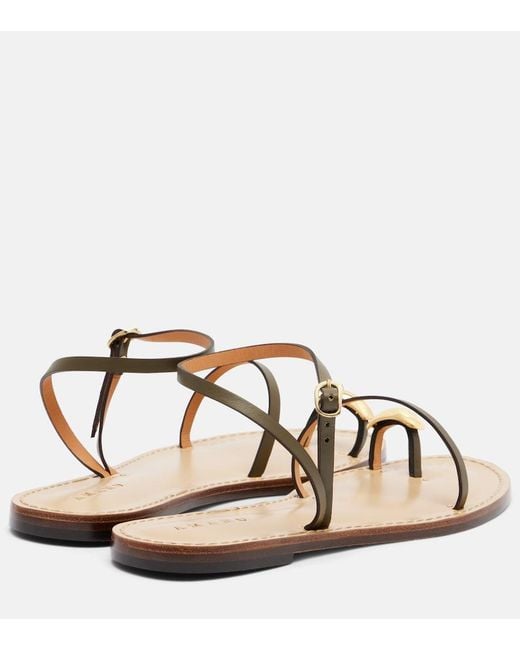 Amanu Green Marrakech Leather Sandals