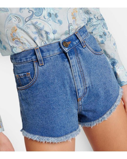 Etro Blue Denim Shorts