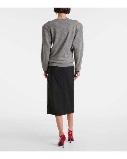 Stella McCartney Gray Pullover Aus Kaschmir Und Wolle