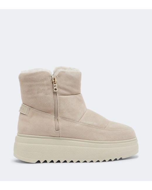 Bogner Natural Stockholm Suede Snow Boots