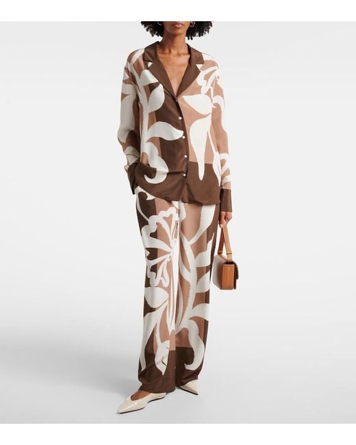 Sir Natural Portia Silk Satin Pajama Shirt