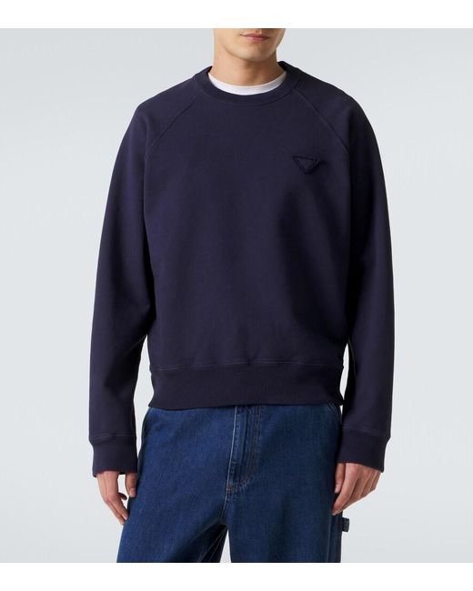 Sudadera De Jersey De Algodon Prada de hombre de color Blue