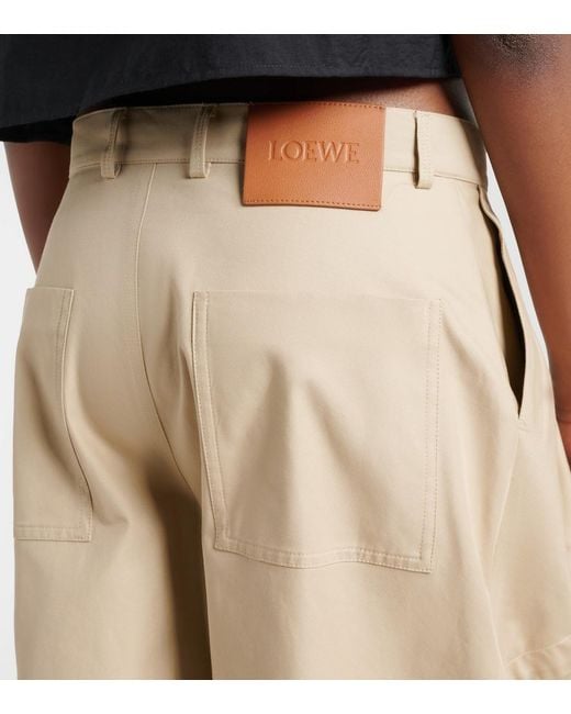 Loewe Natural Paula's Ibiza Cotton Wide-Leg Pants