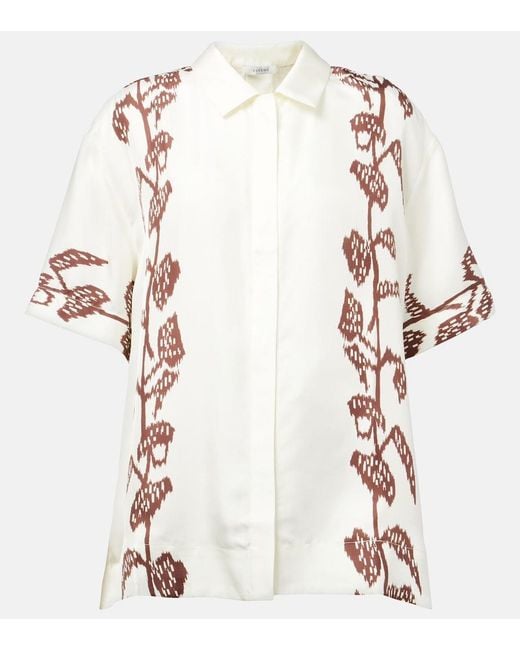 Asceno White Montauk Silk Twill Shirt