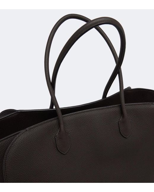 The Row Black Marlo 17 Leather Tote Bag