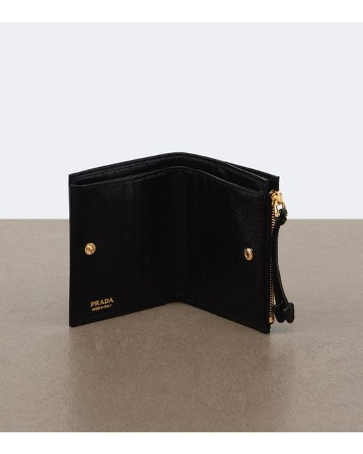 Prada Black Small Leather Wallet