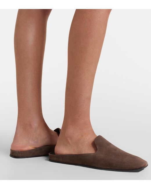 Max Mara Brown Suede Mules