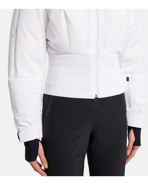 Aztech Mountain White Vertical Nuke Down Ski Jacket