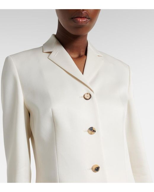 Calvin Klein Natural Adrian Wool And Silk Blazer