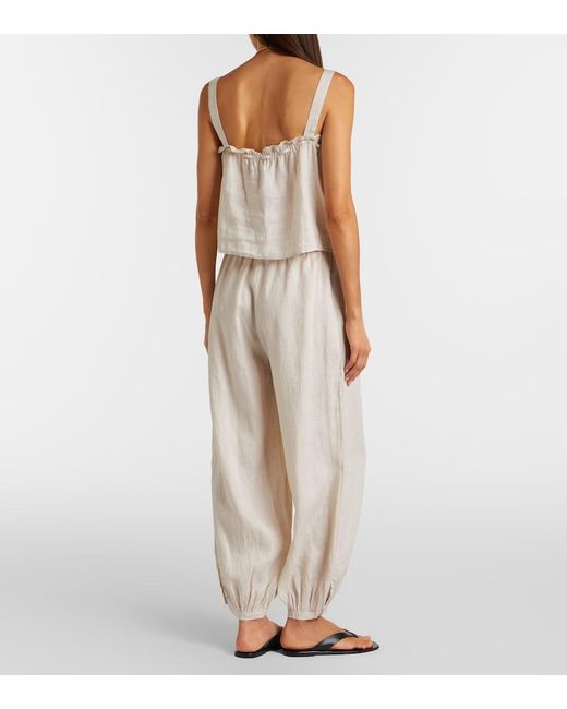 Velvet Natural Camber Linen Balloon Pants