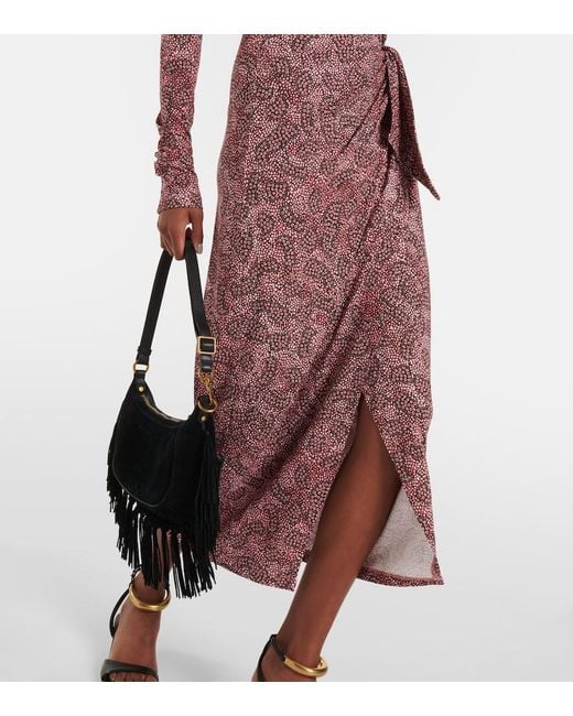 Isabel Marant Red Lisy Jersey Wrap Dress