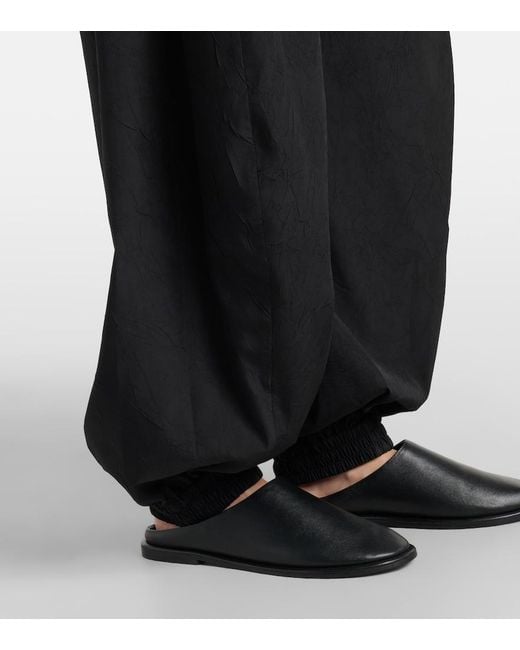 Rohe Black Barrel-Leg Pants