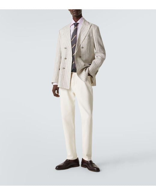 Kiton White Cotton Shirt for men