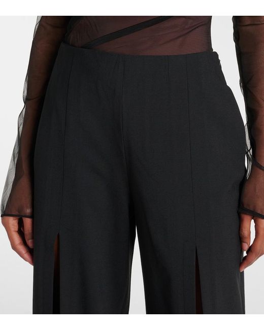 Nensi Dojaka Black Luna Wide-Leg Pants