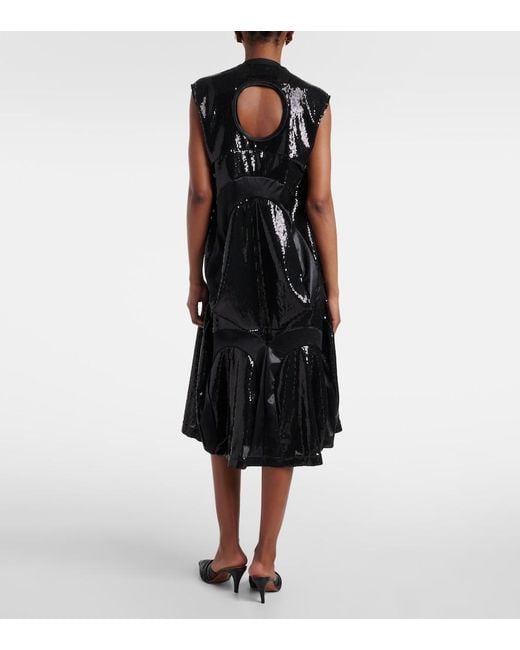 Robe Midi A Sequins Junya Watanabe en coloris Black