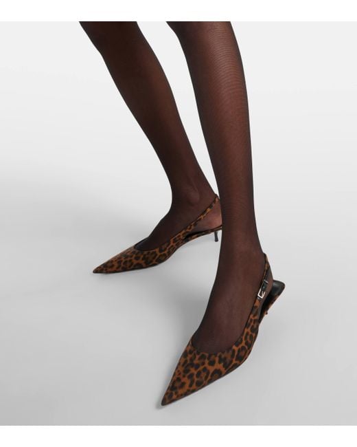 Escarpins Cherish 30 a motif leopard Saint Laurent en coloris Brown