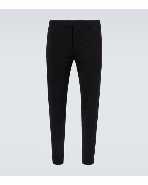 Prada Black Technical Cotton-Blend Slim Pants for men