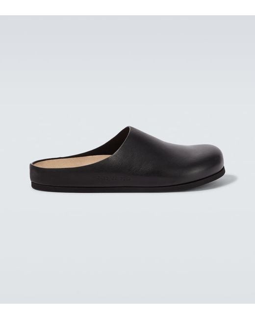 Zuecos De Piel Common Projects de hombre de color Black