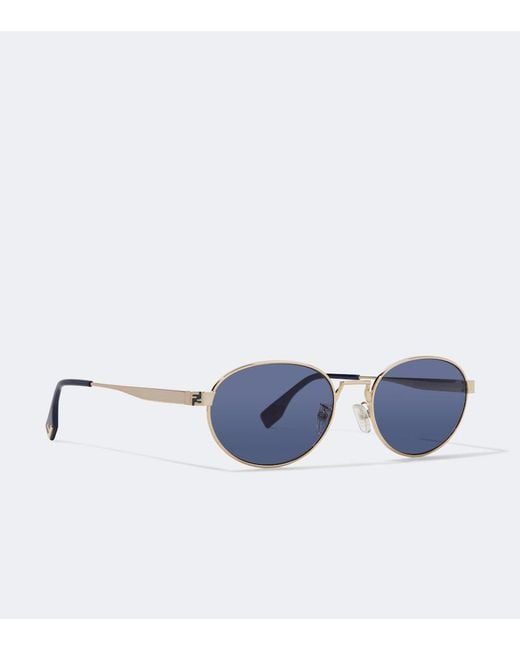Fendi Blue Sky Oval Sunglasses for men