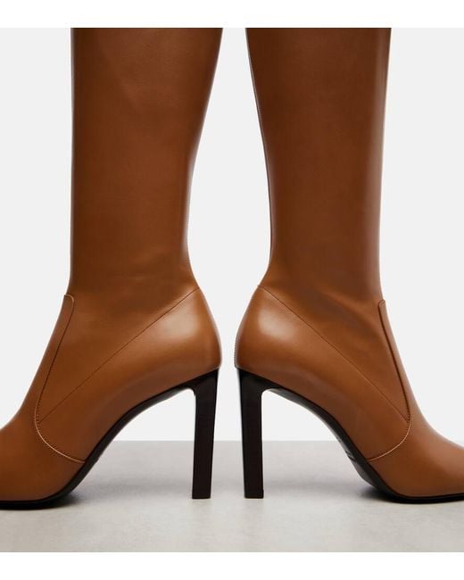Saint Laurent Brown Stiefel Francoise 95 Aus Leder