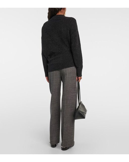 Proenza Schouler Black Slouchy Wool-Blend Sweater