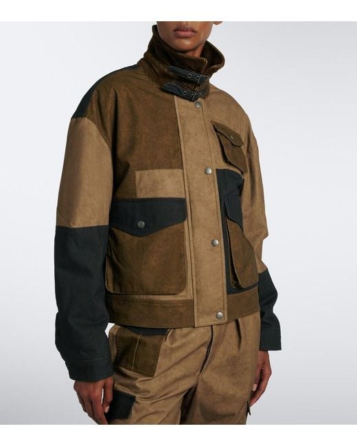 Isabel Marant Brown Risla Patchwork Cotton Jacket
